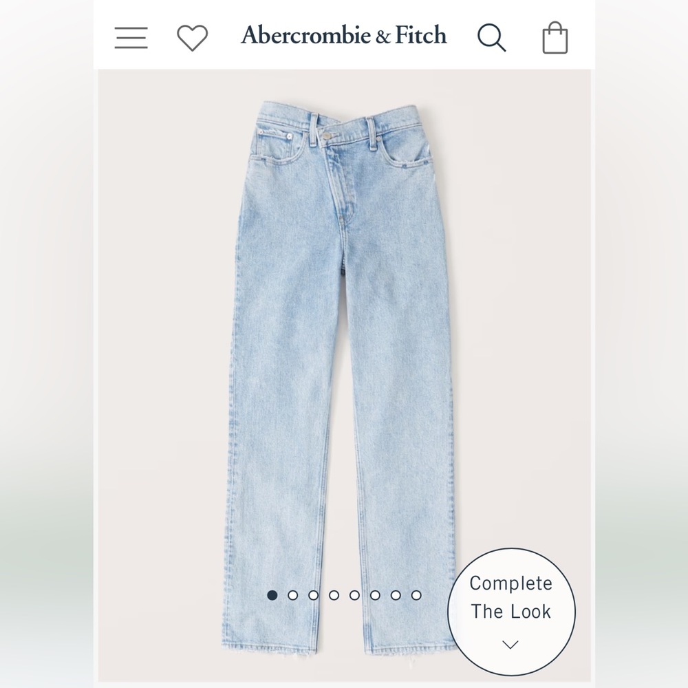 Abercrombie 90s straight fit ultra high rise (curve love fit)
